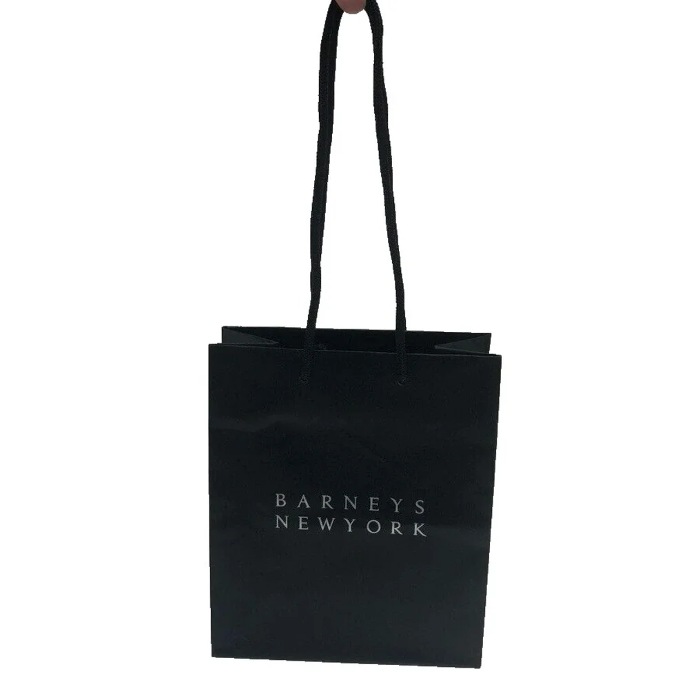 Barneys New York Authentic Black Gift Shopping Paper Bag 8x9.5x4